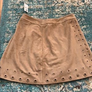 Brown express suede skirt